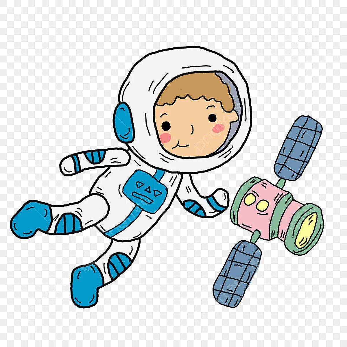 Космонавт рисунок цветной. Космонавт мультяшный. Космонавт мультяшка. Космонавт для детей. Космонавт на белом фоне.