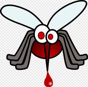 Раскраска комар для детей #4 #92063