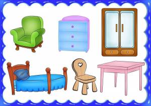 Раскраска комната с мебелью для детей #5 #92164