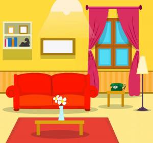 Раскраска комната с мебелью для детей #10 #92169