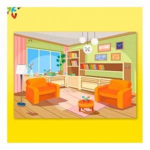 Раскраска комната с мебелью для детей #18 #92177