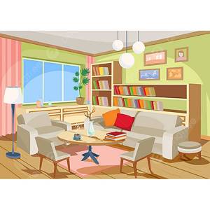 Раскраска комната с мебелью для детей #25 #92184