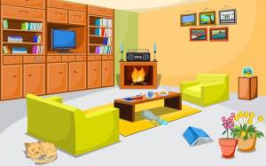 Раскраска комната с мебелью для детей #28 #92187