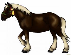 Раскраска конь для детей #2 #92682