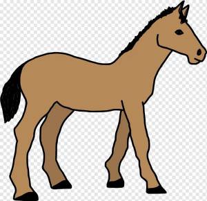 Раскраска конь для детей #14 #92694