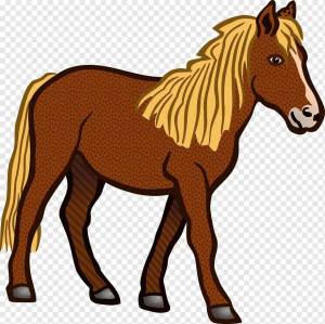 Раскраска конь для детей #15 #92695