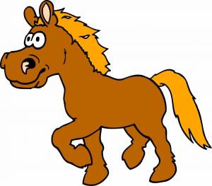 Раскраска конь для детей #16 #92696