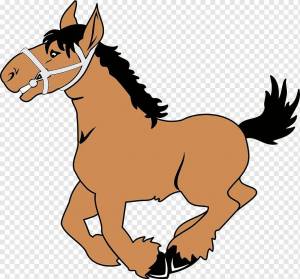Раскраска конь для детей #17 #92697