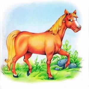 Раскраска конь для детей #30 #92710