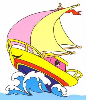 Раскраска кораблик для детей #6 #92848