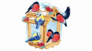 Раскраска кормушка для птиц для детей 3 4 года #12 #93275