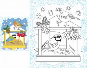Раскраска кормушка для птиц для детей 3 4 года #17 #93280