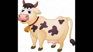 Раскраска корова для детей 3 4 лет #6 #93375