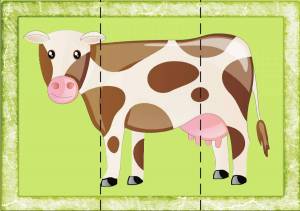 Раскраска корова для детей 3 4 лет #8 #93377