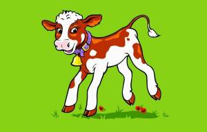 Раскраска корова для детей 3 4 лет #15 #93384
