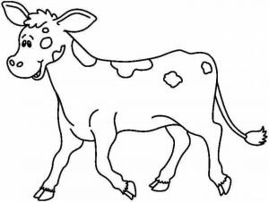 Раскраска корова для детей 3 4 лет #16 #93385