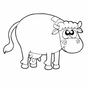 Раскраска корова для детей 3 4 лет #19 #93388