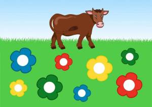 Раскраска корова для детей 3 4 лет #24 #93393