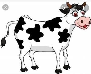 Раскраска корова для детей 3 4 лет #26 #93395