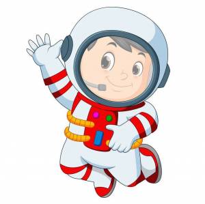 Раскраска космонавт для детей #2 #93788