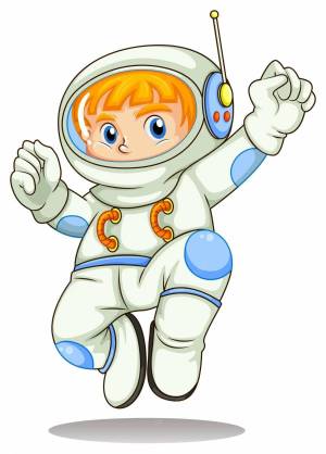 Раскраска космонавт для детей #4 #93790