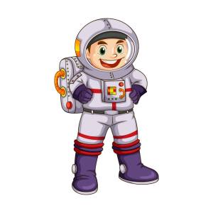 Раскраска космонавт для детей #6 #93792