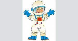 Раскраска космонавт для детей #7 #93793