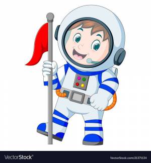 Раскраска космонавт для детей #9 #93795