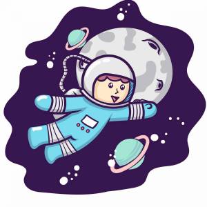Раскраска космонавт для детей #12 #93798