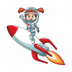 Раскраска космонавт для детей #14 #93800