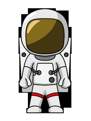 Раскраска космонавт для детей #15 #93801