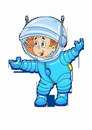 Раскраска космонавт для детей #33 #93819
