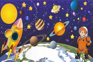 Раскраска космос для детей #2 #93823