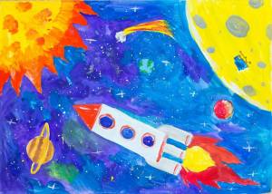 Раскраска космос для детей 6 7 лет #7 #93848