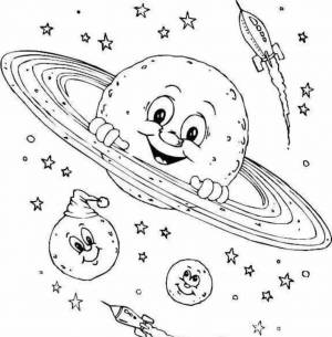 Раскраска космос для детей 6 7 лет #8 #93849
