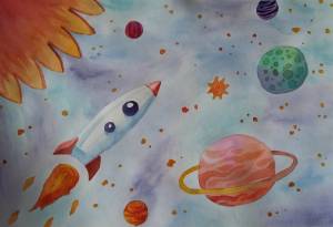 Раскраска космос для детей 6 7 лет #16 #93857
