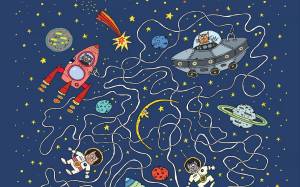 Раскраска космос для детей 6 7 лет #18 #93859