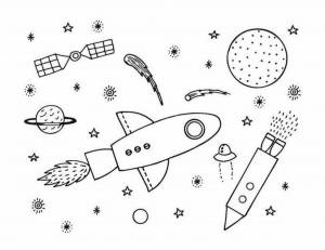 Раскраска космос для детей 6 7 лет #23 #93864
