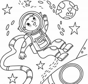 Раскраска космос для детей 6 7 лет #33 #93874