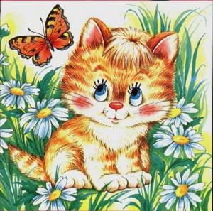 Раскраска котенок для детей #10 #94452
