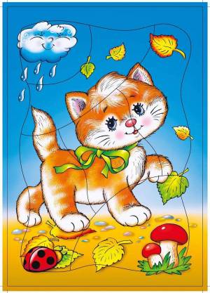 Раскраска котенок для детей 5 6 лет #8 #94540