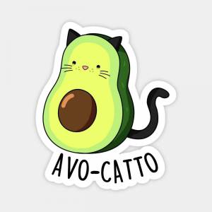 Раскраска котик авокадо #6 #94774