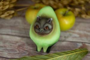 Раскраска котик авокадо #27 #94795