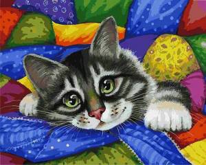 Раскраска котик по номерам #6 #95018