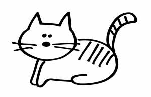 Раскраска котик рисунок #3 #95087