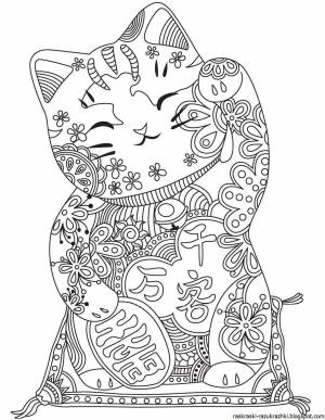 Раскраска котики антистресс #4 #95161