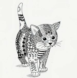 Раскраска котики антистресс #10 #95167