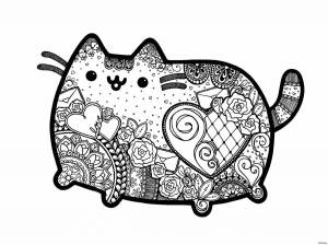 Раскраска котики антистресс #15 #95172