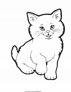 Раскраска кошка для детей 3 4 лет #5 #95927