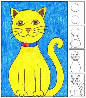 Раскраска кошка для детей 3 4 лет #17 #95939